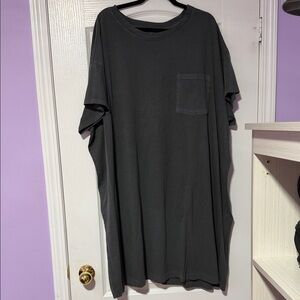Women’s Gray T-Shirt dress with Pocket